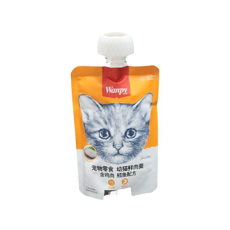 پودینگ گربه ونپی مدل سفارش چین با طعم ماهی کاد و مرغ وزن 90 گرم