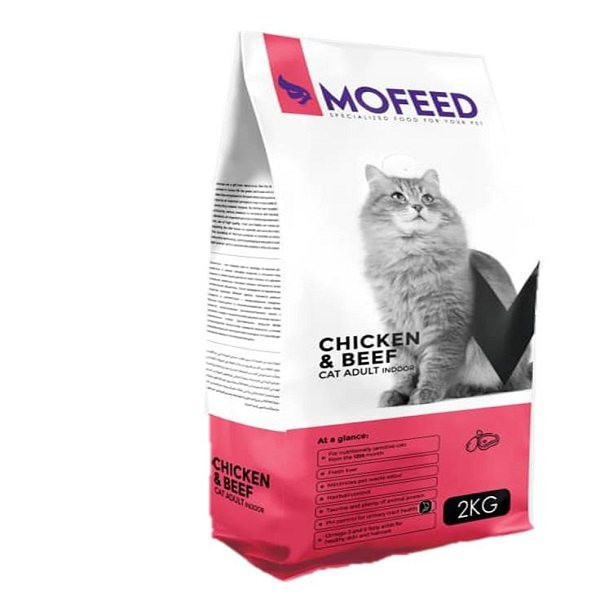 غذای خشک گربه مفید مدل Chiken Beef DG وزن 2000 گرم بسته 2 عددی