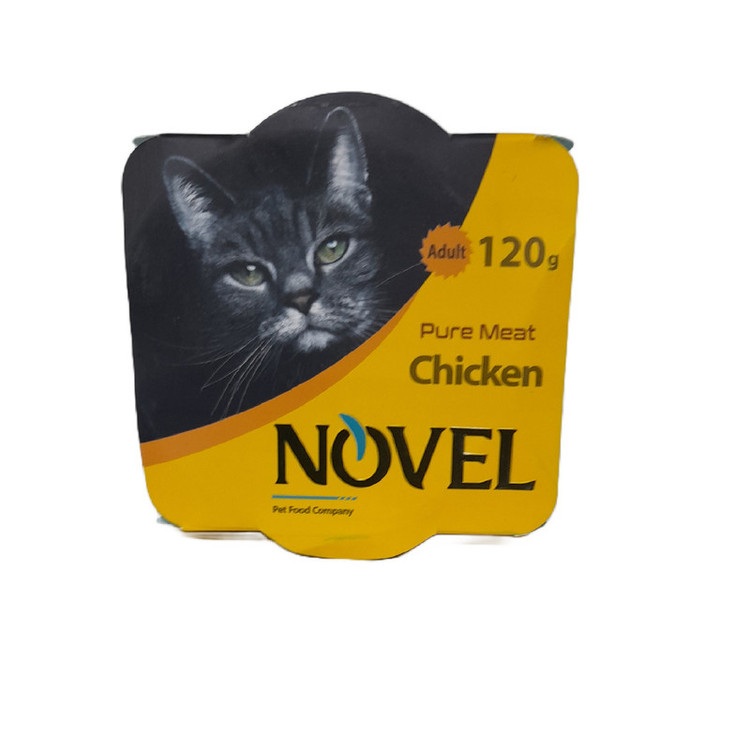 کنسرو غذای گربه نوول مدل Chicken وزن 120 گرم