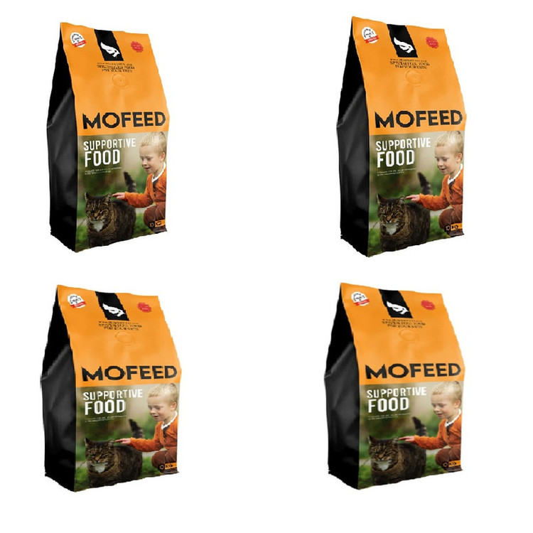 غذا خشک گربه بالغ مفید مدل حمایتی طعم مرغ و ماهی و گوشت وزن 40000 گرم مجموعه 4 عددی