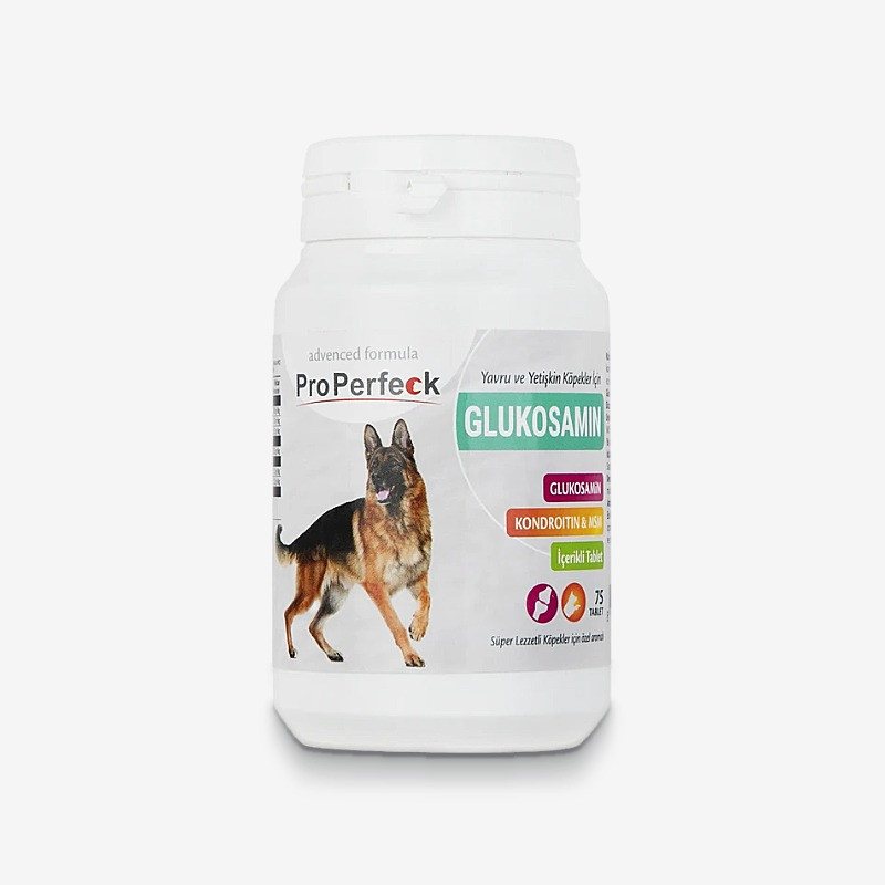 قرص مکمل گلوکوزامین سگ پروپرفک مدل Advanced formula بسته 75 عددی